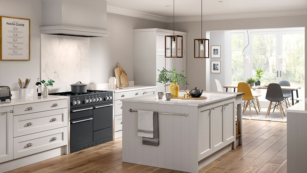 Electric range online for island